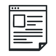 Minimalist web page icon with simple design and clear structure