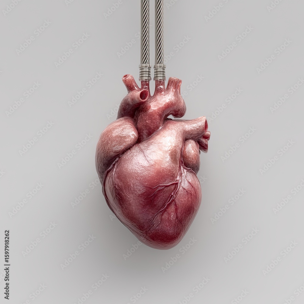 Realistic human heart anatomy model, realistic human heart anatomy for ...