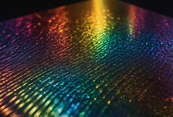 Holographic Rainbow Foil Background with Diffraction Pattern
