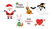 © hyrup - Seasonal holiday illustrations featuring santa claus easter bunny halloween ghost and valentine's