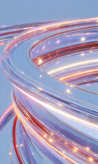 Wall Mural - abstract flowing shapes with luminous accents and futuristic design for digital backdrop shimmering 