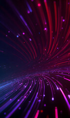 Wall Mural - abstract luminous trails in shades of purple and red creating a futuristic background suitable for t