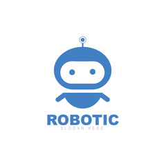 Modern Simple Robot Logo Design
