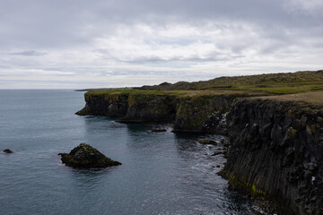 Wall Mural - Scenic view of Icelandic coast in summer.