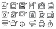 © Влада Яковенко - Smart home appliances outline icons set – connected, kitchen, household gadgets