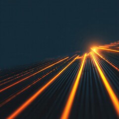 Wall Mural - modern abstract light rays in dark background for artistic design