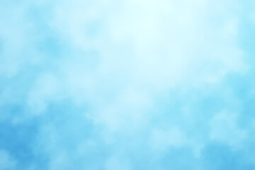 Light blue cloudy sky background with soft white highlights and diffused watercolor-like texture creating a dreamy atmosphere