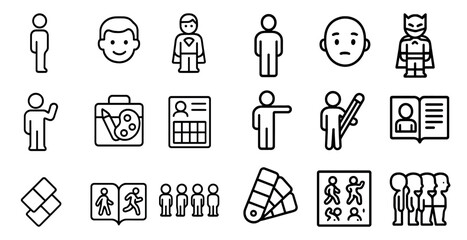 User interface line icons set – silhouettes, ui, design and web elements