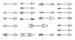 © mrpixel - arrow silhouettes, set of arrows, black arrow icons, arrows collection, arrows vector, arrows pointing, arrow design set, curved arrows silhouette, straight arrows silhouette, thick arrows, thin arrow