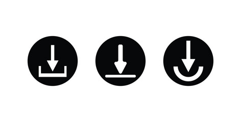 download icon set, download sign and symbol , Set of download icons, Vector illustration EPS 10.