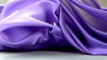 Wall Mural - elegant flowing purple fabric abstract animation for backgrounds and design elements