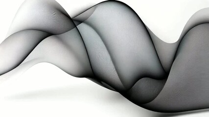 Wall Mural - elegant flowing smoke: abstract wave pattern motion graphics background video loop