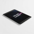 © Cliff - Tablet isolated on white background, the inscription 'ONLINE CASINO' on the smartphone screen, minimalism. High quality, 3D rendering. Concept of gambling addiction, online fraud, fake casino, jackpot