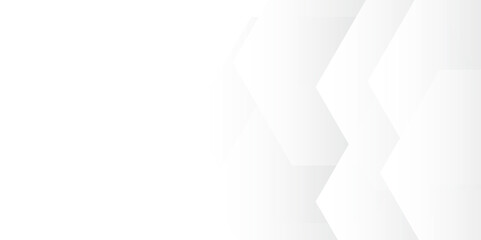 Wall Mural - abstract seamless background with overlapping translucent white hexagons on a light gray to white gr