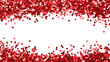 © practice  - Red glitter confetti border on transparent background, PNG