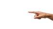 © Konstiantyn Zapylaie - Caucasian hand pointing gesture on white background