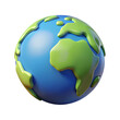 © Abu - Globe Earth PNG Clipart Showing Planet with Continents and Oceans