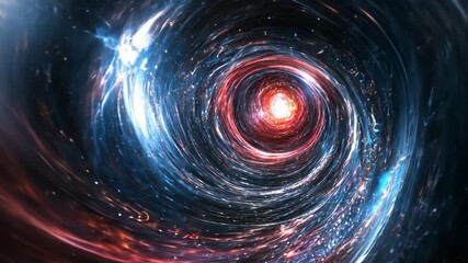 Wall Mural - Black Hole with Red Light