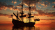 © Md. Shihabudullah. - A large ship sails in the ocean with a flag on the side