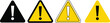 © Hasem Creative - Warning icon set featuring triangular signs with exclamation marks, caution symbol collection, hazard alert graphics, attention notice elements, vector safety design pack