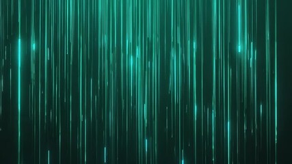 Wall Mural - vibrant green screen with a multitude of lines and bright, glowing lights. the lines are long and th