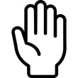 © mr_marcom - Open palm stop gesture outline icon vector