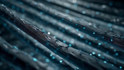 Wall Mural - futuristic fiber optic cables are transferring data, illuminated by a mesmerizing bokeh effect, repr