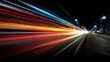 © Pixelzone - Stunning photo of car motion trails. Speed light streaks background with blurred fast moving light effect, Racing cars dynamic flash effects city road with long exposure night.