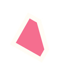 Wall Mural - bold abstract triangle sticker. modern geometric icon in flat style. a vibrant shape element, this b