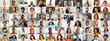 © Prostock-studio - A vibrant collection of happy faces showcasing a diverse group of individuals from various backgrounds. Each person expresses joy, emphasizing unity and shared experiences in a lively setting.