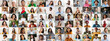 © Prostock-studio - A vibrant collage showcases diverse individuals smiling and expressing happiness. Each portrait reflects unique cultural backgrounds, showcasing the beauty of unity in diversity and shared joy.