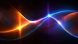 © Melll - Abstract energy waves in vibrant orange and blue, with glowing highlights, on a dark background