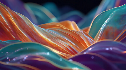 Wall Mural - vibrant abstract flowing: a mesmerizing swirl of rippling lines in an array of bright, bold colors, 