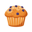© Sya - Delicious blueberry muffin with a golden-brown top and scattered blueberries