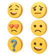 © Abdelati - Diverse emoji icon set: expressive faces in flat 3d style for digital communication