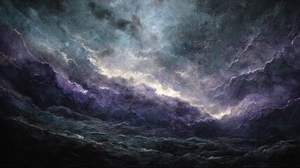 Abstract Space Galaxy Night Sky Scene