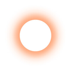 Canvas Print - isolated glowing orange gradient circle frame element on transparent background
