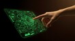 © Hox - Hand touching futuristic glowing circuit board