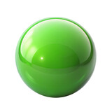 green sphere isolated on white
