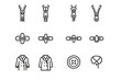 © Ludmila Zabaranilova - Collection icon symbol vector line stroke outline prompt grid minimal contour outerwear