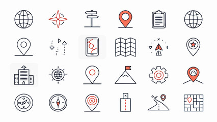 Soft Modern UI Icons, Detailed Navigation Toolkit, Adaptable Outline Vectors