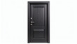 © Tomsdoingstuff - Closed Black Door Isolated on White Background, Modern Minimalist Black Door Design, Entrance Door Illustration