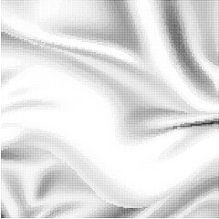 Wall Mural - Abstract wave lines halftone pattern. Black and white vector illustration	