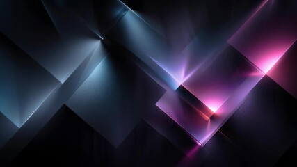 Wall Mural - abstract technology background with geometric shapes and neon lights
