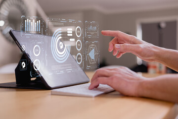 devops software development and it operations programer development concept with dev and ops icon co