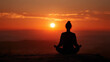 © MuhammadBilal - Silhouette of Person in Lotus Pose During Sunrise - Peaceful Outdoor Stillness