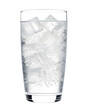 © Photo Find - A refreshing tall glass of cold sparkling carbonated water with many ice cubes and rising bubbles, isolated on a clean transparent background PNG.