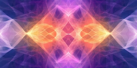 Wall Mural - colorful abstract image with a purple background and orange and blue shapes