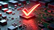 © Focus Zone - Circuit board check mark technology electronics validation quality assurance test ok