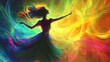 © Bayram - coloured dancing sketch, golden ratio, luminous colours -